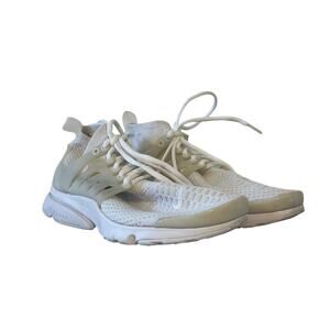 Nike Air Presto Ultra Flyknit Running Sneakers Shoes Mens Size 9.5 Triple White
